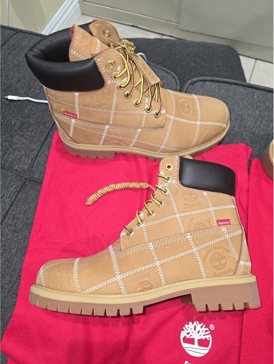 Supreme × Timberland Patchwork 6 Inch Premium Boot Wheat Size 8M main image 6